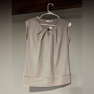 NWT New York & Co Black and White Womens Small Striped Sleeveless Top